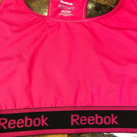 Reebok sports bra Large EUC pink racerback - Picture 8 of 13